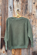Perfect White Tee Ziggy Fleece L/S  Crew Sweatshirt Fern Green