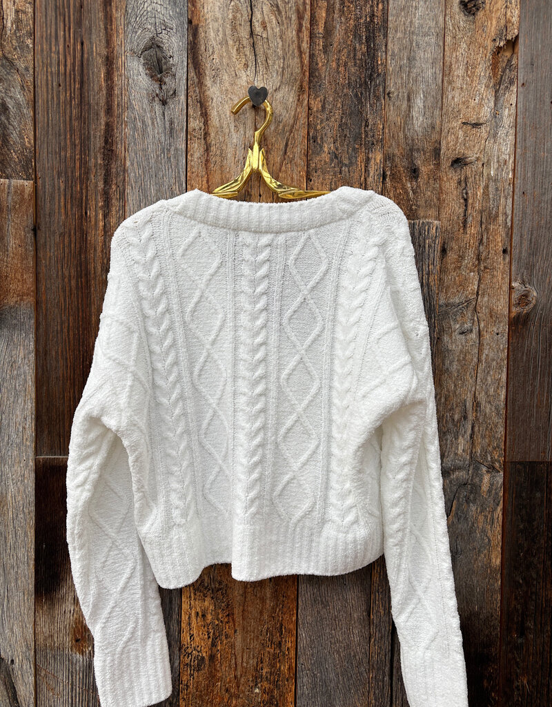 Z Supply Z Supply Elsa Cable Cardigan Vanilla Ice