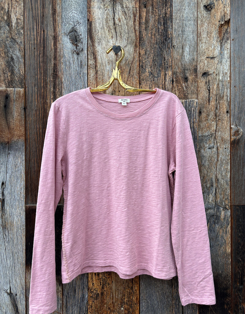 Dylan Dylan Blanket Stitch Classic Tee Vintage Pink
