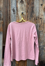 Dylan Dylan Blanket Stitch Classic Tee Vintage Pink