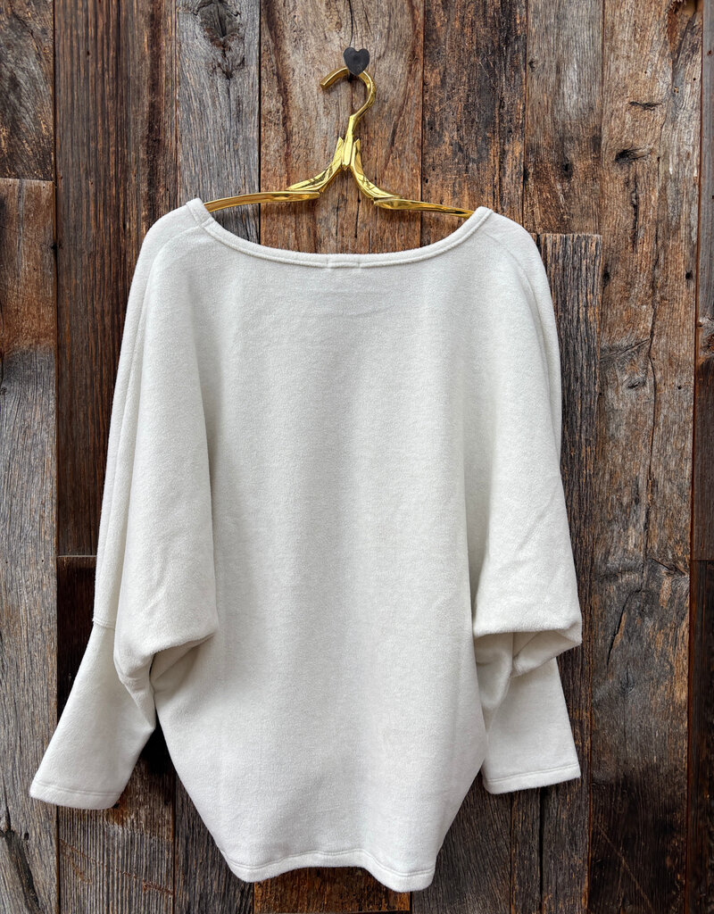 Dylan Dylan Deep V Dolman Soft White