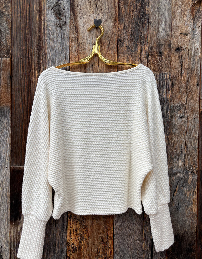 Dylan Dylan Andie Cable Knit Winter White