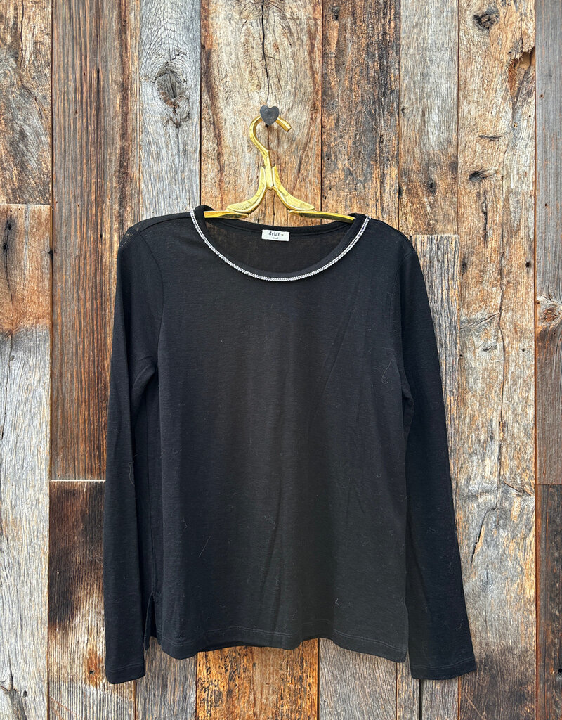 Dylan Dylan L/S Harlow Crew Black