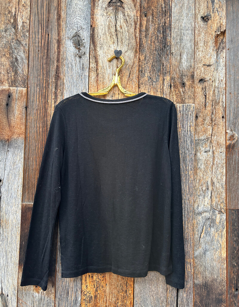 Dylan Dylan L/S Harlow Crew Black