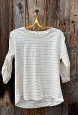 Dylan Dylan Julia Stripe Knit White/Gold