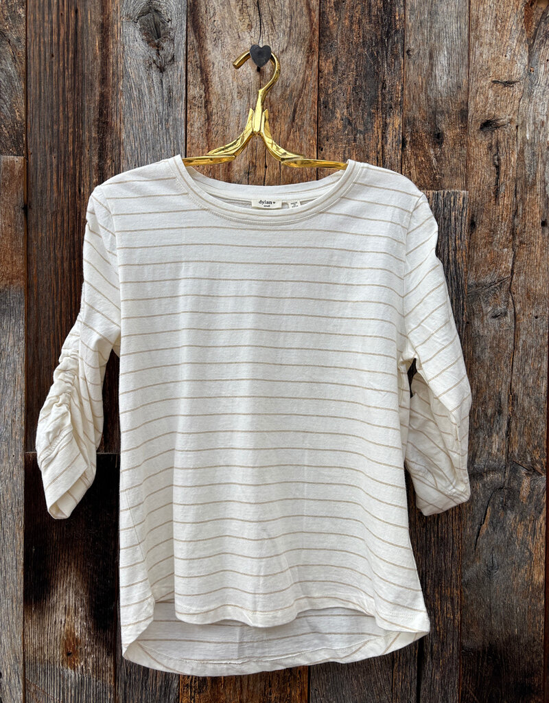 Dylan Dylan Julia Stripe Knit White/Gold