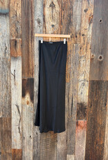 Milio Milano Milio Milano Silky/Viscose/Rayon Slip Skirt Black