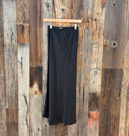 Milio Milano Milio Milano Silky/Viscose/Rayon Slip Skirt Black