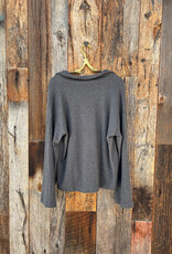 Project Social T Project Social T Shea Brushed Rib Collared Pullover Charcoal