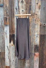 Milio Milano Milio Milano Silky/Viscose/Rayon Slip Skirt Chocolate Brown