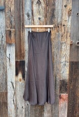 Milio Milano Milio Milano Silky/Viscose/Rayon Slip Skirt Chocolate Brown