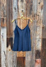 Milio Milano Milio Milano Adjustable Strap Silky Tank Top Navy Blue