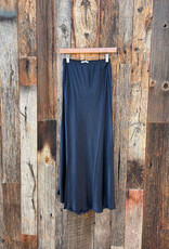 Milio Milano Milio Milano Silky/Viscose/Rayon Slip Skirt Navy Blue