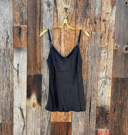 Milio Milano Milio Milano Adjustable Strap Silky Tank Top Black