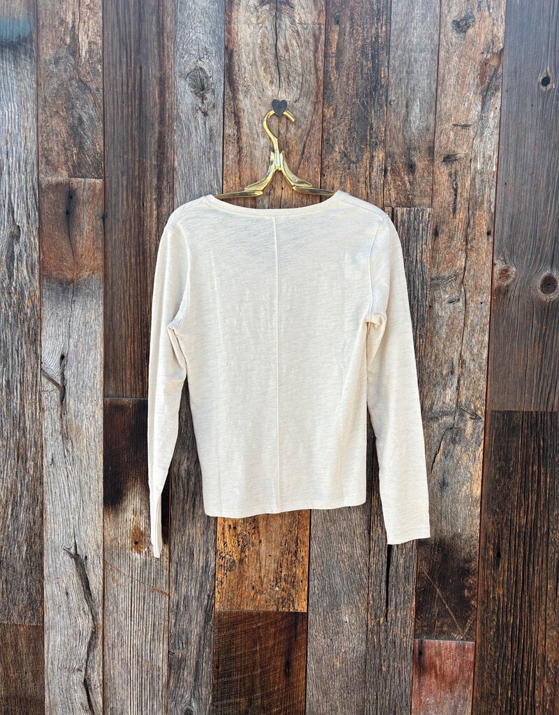 Lilla P Lilla P Long Sleeve V-Neck Stone