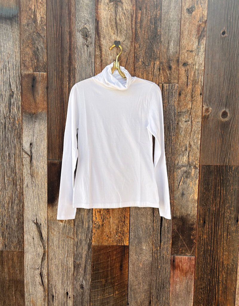 Lilla P Lilla P Long Turtleneck White