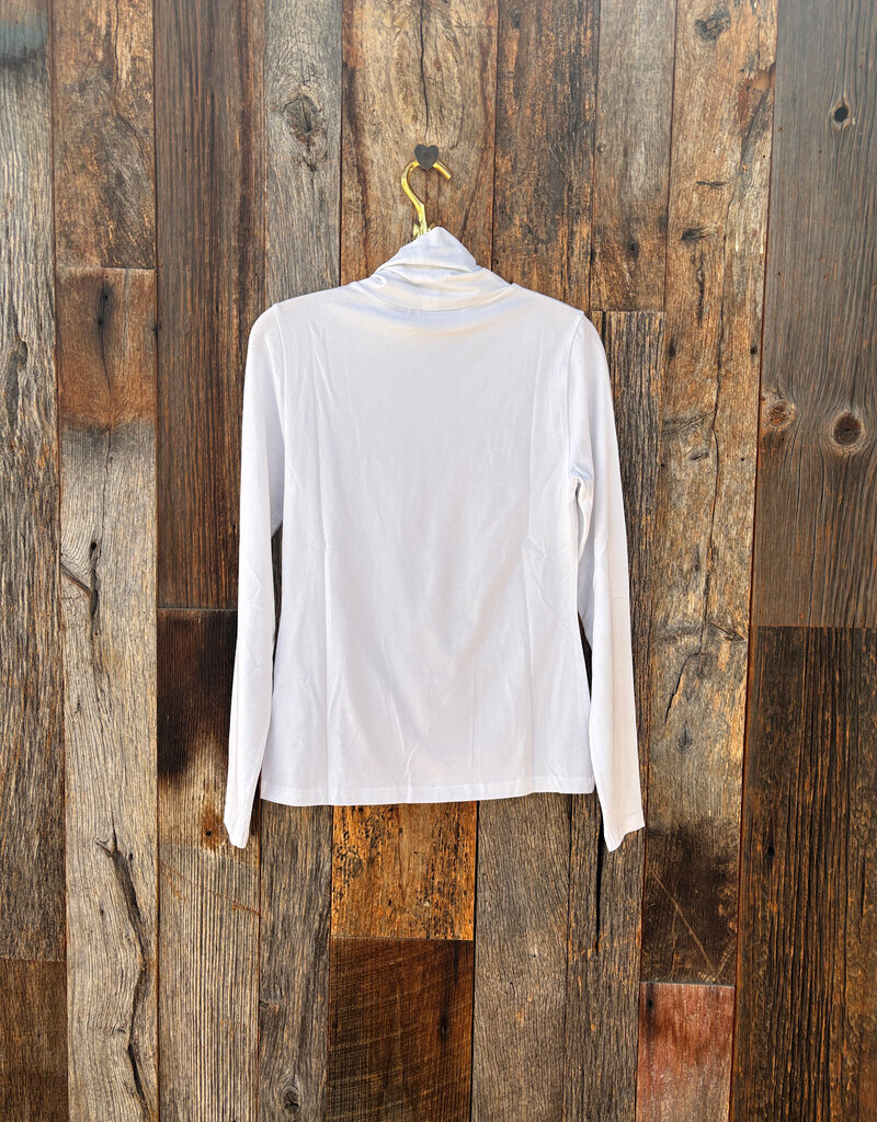 Lilla P Lilla P Long Turtleneck White