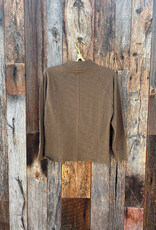 Lilla P Lilla P 3/4 Sleeve Raglan Mock Neck Truffle