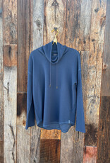 Lilla P Lilla P Rounded Hem Mock Neck Ink