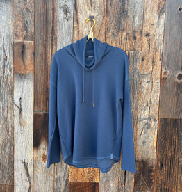 Lilla P Lilla P Rounded Hem Mock Neck Ink