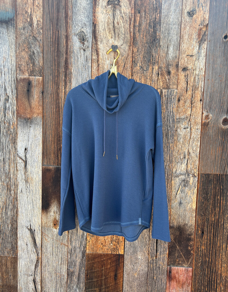 Lilla P Lilla P Rounded Hem Mock Neck Ink