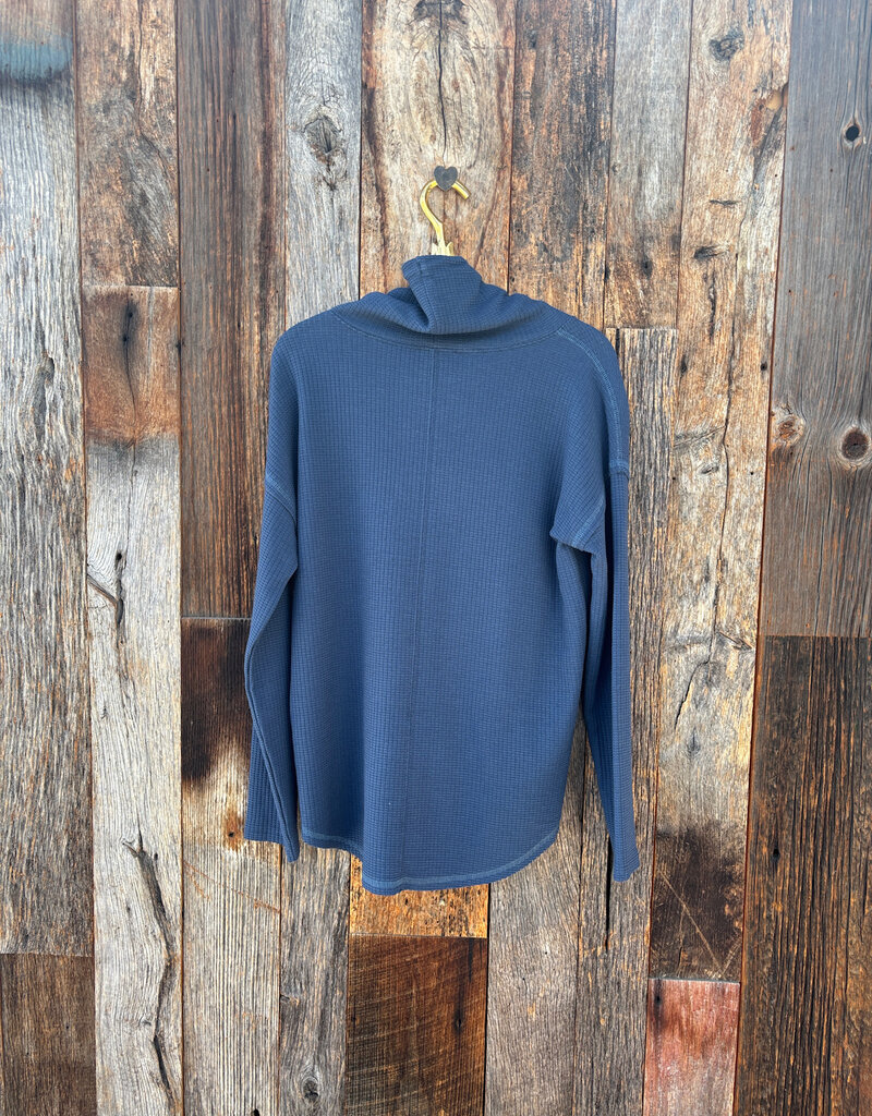 Lilla P Lilla P Rounded Hem Mock Neck Ink