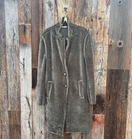 Milio Milano Milio Milano Stand Collar Corduroy Coat Army Green