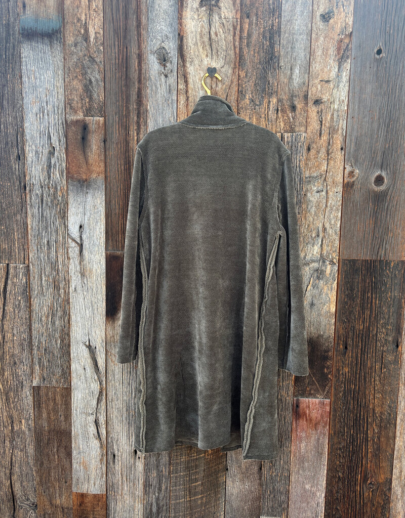 Milio Milano Milio Milano Stand Collar Corduroy Coat Army Green