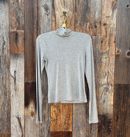 Project Social T Project Social T Olive L/S Rib Turtleneck Heather Grey
