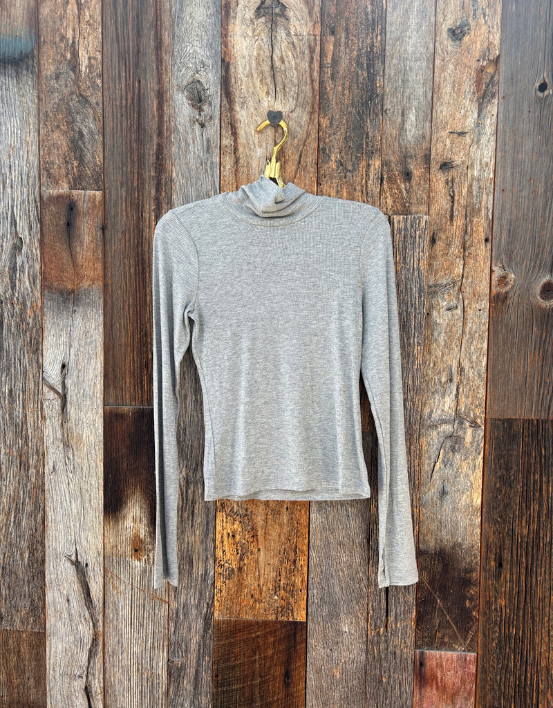 Project Social T Project Social T Olive L/S Rib Turtleneck Heather Grey