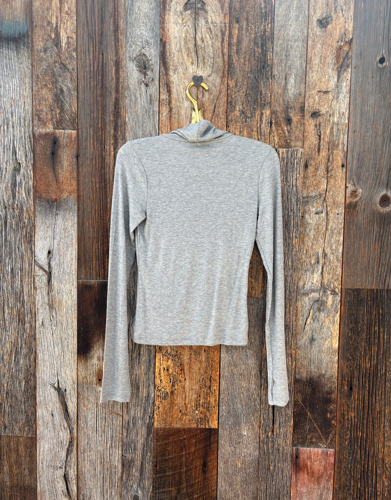 Project Social T Project Social T Olive L/S Rib Turtleneck Heather Grey