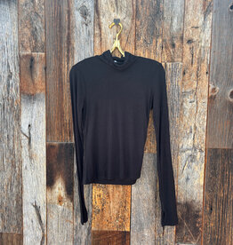 Project Social T Project Social T Olive L/S Rib Turtleneck Black