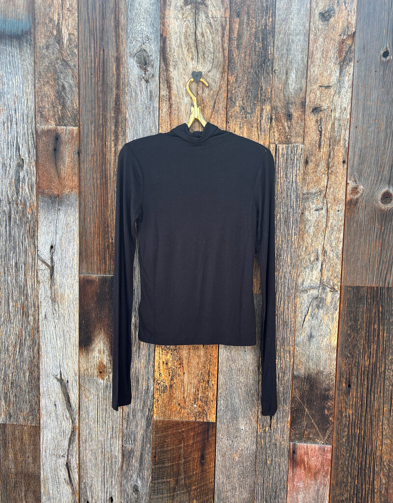 Project Social T Project Social T Olive L/S Rib Turtleneck Black