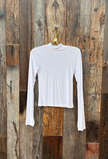 Project Social T Project Social T Olive L/S Rib Turtleneck White