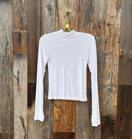 Project Social T Project Social T Olive L/S Rib Turtleneck White