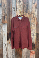 True Grit True Grit Herringbone L/S 2 Pocket Shirt Dark Red