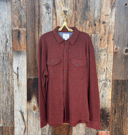 True Grit True Grit Herringbone L/S 2 Pocket Shirt Dark Red