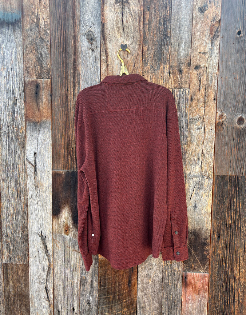 True Grit True Grit Herringbone L/S 2 Pocket Shirt Dark Red
