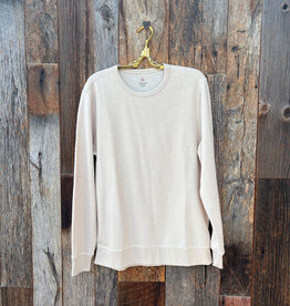 True Grit True Grit Whiskey Waffle Crew Slub Sweatshirt Oatmeal