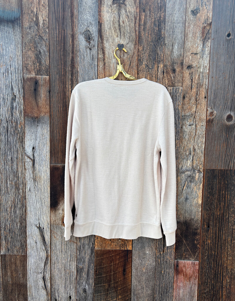 True Grit True Grit Whiskey Waffle Crew Slub Sweatshirt Oatmeal