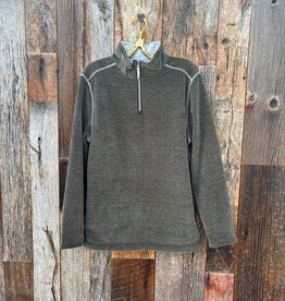 True Grit True Grit Apres Lux Chenille 1/4 Zip Pullover Olive