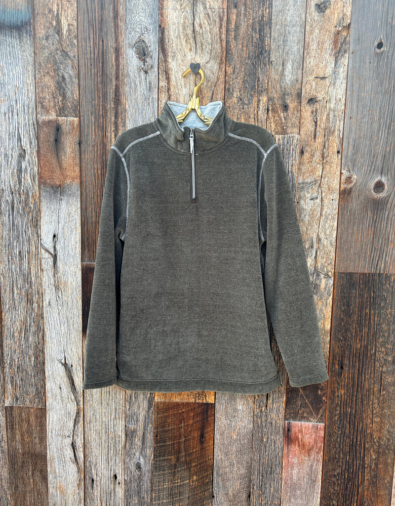 True Grit True Grit Apres Lux Chenille 1/4 Zip Pullover Olive