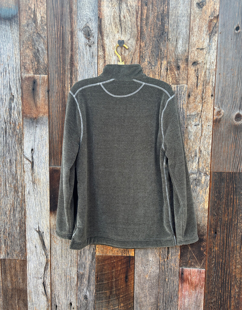 True Grit True Grit Apres Lux Chenille 1/4 Zip Pullover Olive