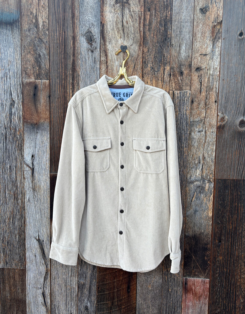 True Grit True Grit Best Stretch Cord L/S 2 Pocket Shirt Winter White