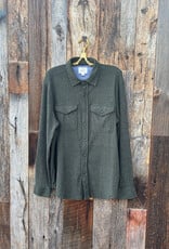 True Grit True Grit Herringbone L/S 2 Pocket Shirt Dark Green