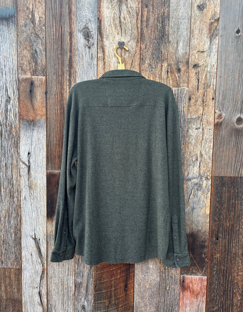 True Grit True Grit Herringbone L/S 2 Pocket Shirt Dark Green