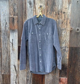 True Grit True Grit Cozy Cut Cord L/S 2 Pocket Work Shirt Carbon