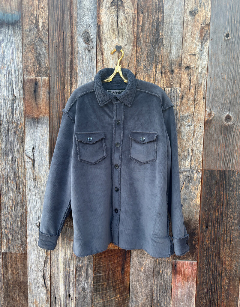 True Grit True Grit Soho Button Jacket Charcoal