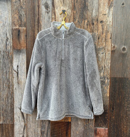 True Grit True Grit Luxe Stadium 1/4 Zip Pullover Charcoal