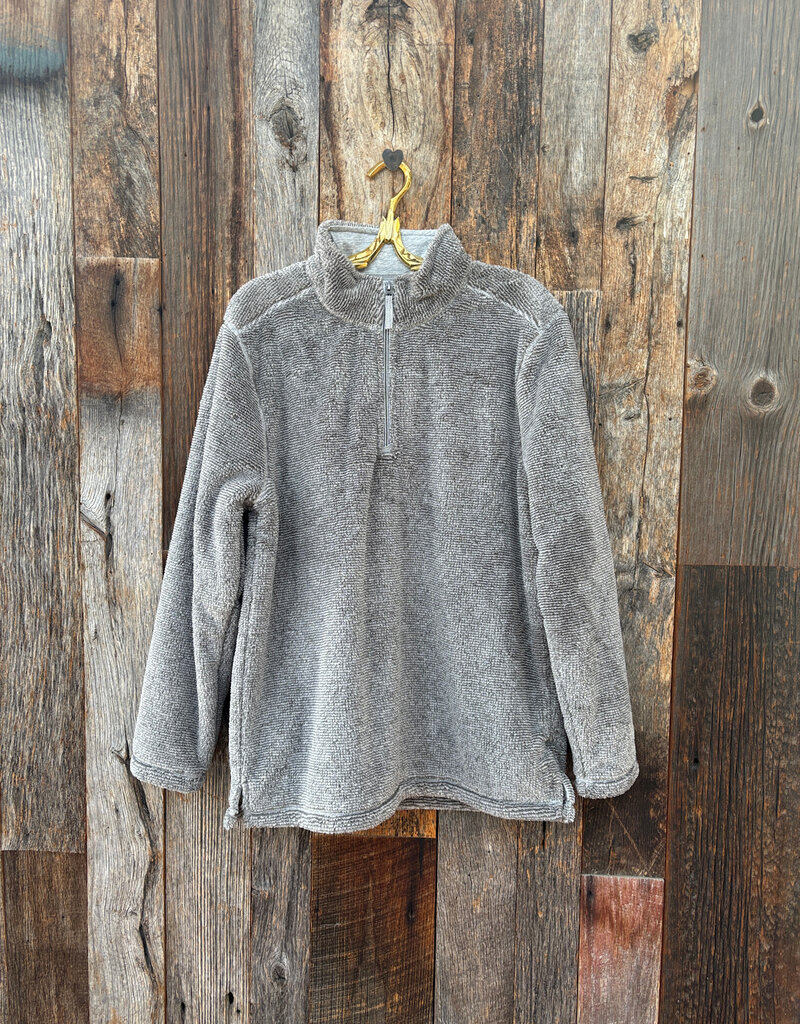 True Grit True Grit Luxe Stadium 1/4 Zip Pullover Charcoal
